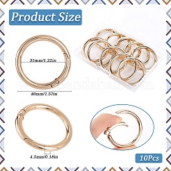 10 anneau de porte à ressort en alliage&nbsp;FIND-SP0001-38G