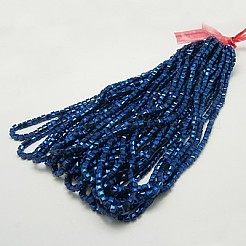 Chapelets de perles en verre électroplaqué&nbsp;EGLA-D018-6x6mm-55