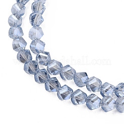 Placcare trasparente perle di vetro fili&nbsp;EGLA-N002-39-F02