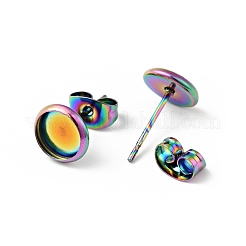 Configuración de aretes redondos planos de acero inoxidable 304&nbsp;STAS-I017-03MC
