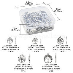 50 pz 5 stili pendenti in lega di stile tibetano&nbsp;TIBE-YW0001-35
