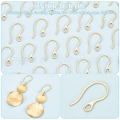 Crochets de boucles d'oreilles en acier inoxydable 304 avec placage ionique (IP)&nbsp;STAS-UN0058-41G