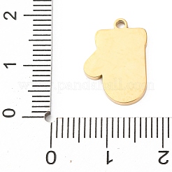 Pendentifs de Noël en acier inoxydable 304&nbsp;LS-STAS-D129-11B-G