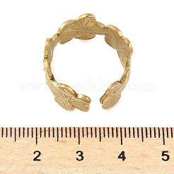 Verstellbare offene Manschettenringe aus 304 Edelstahl für Damen&nbsp;RJEW-U060-03B-G