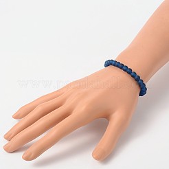 Elastici smerigliato vetro perline bambini braccialetti per il giorno dei bambini&nbsp;BJEW-JB01768-04
