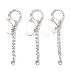3 Stück 3 Stile Legierung & 304 Edelstahl Karabinerverschlüsse&nbsp;HJEW-JM03381