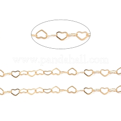Gelbgold gefüllte flache Herzgliederketten&nbsp;CHC-M023-05G