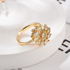 Drehbare Fingerringe für Damen&nbsp;RJEW-B115-01G-03
