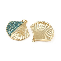 Pendentifs d'émail en laiton &nbsp;KK-L241-25G