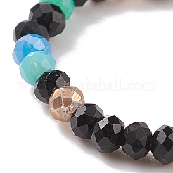 Stretch-Fingerring aus Muschel und Glasperlen für Frauen&nbsp;RJEW-JR00481