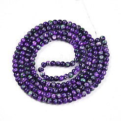 Chapelet de perles en verre baking paint&nbsp;DGLA-N003-4mm-A07