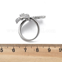 Bagues de manchette ouvertes en laiton pour femmes&nbsp;RJEW-S402-06P