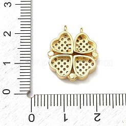 Anhänger aus Messing mit Mikropavé-Fassung und klaren Zirkonia&nbsp;KK-A293-27A-G