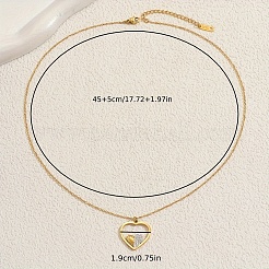 Collier pendentif en acier inoxydable avec zircone cubique pour femme&nbsp;EX1626