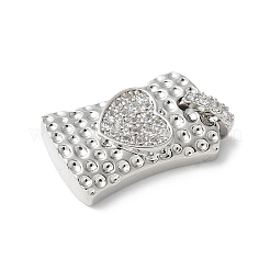 Pendentifs avec zircon cubiques à micro-pavés en laiton&nbsp;KK-P290-01P-01