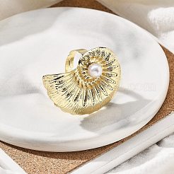 Verstellbare Ringe aus Conch-Legierung für Damen&nbsp;LS-RJEW-B108-03KCG