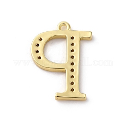 Colgante de circonio cúbico micro pavé de latón chapado en cremallera&nbsp;KK-H449-76G-18