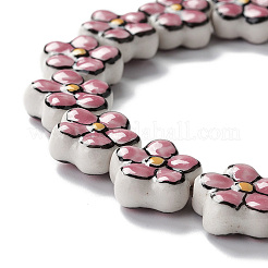 Porcellana fatti a mano perline fiore fili&nbsp;PORC-F003-01F