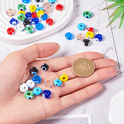 54 stücke 9 farben handgemachte böse auge Bunte Malerei perlen&nbsp;LAMP-TA0001-57