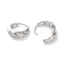 Orecchini a cerchio in ottone con placcatura a cremagliera&nbsp;EJEW-S241-17P