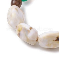 3 Stück 3 Farben Stretch-Armbänder mit Acrylperlen für Frauen&nbsp;BJEW-JB12166