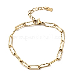 304 Edelstahl-Büroklammer-Kettenarmbänder für Damen&nbsp;BJEW-Z140-01G