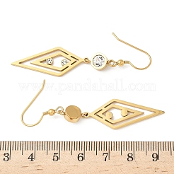 304 Edelstahl-Ohrhänger mit Rautenmotiv&nbsp;EJEW-Z129-10G