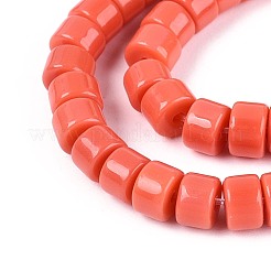 Fili di perline di vetro opaco tinta unita&nbsp;GLAA-N026-2x4mm-05