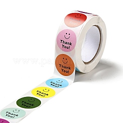 Rollo de pegatinas de agradecimiento de papel de puntos redondos&nbsp;X-DIY-D078-12
