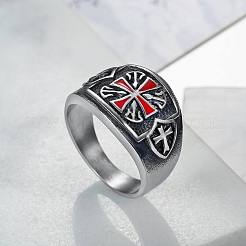 304 Edelstahl Emaille Fingerringe für Herren&nbsp;WGA2CE5-01