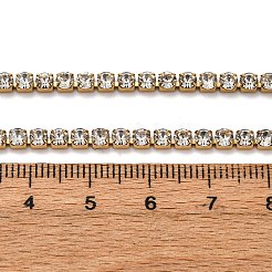 3 mm lange Cup-Ketten-Halsketten aus 304er Edelstahl mit Strassen für Damen&nbsp;NJEW-G175-01G-02
