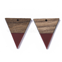 Pendentifs en bois de résine et de noyer&nbsp;RESI-T035-06D