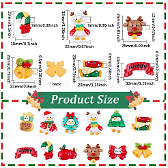 Weihnachts-Deko-Cabochons aus undurchsichtigem Harz&nbsp;RESI-SP0001-04B