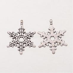 Weihnachten Schneeflocke tibetischen Stil Legierung Anhänger&nbsp;A0353Y