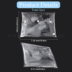 2 tragbare transparente Make-up-Pinseltasche aus PVC&nbsp;MRMJ-SP0001-12C