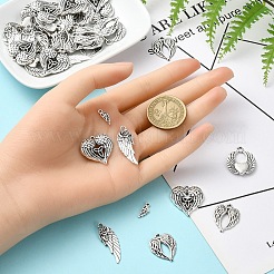 50 pièces 5 styles pendentifs en alliage de style tibétain&nbsp;TIBEP-YW0001-85