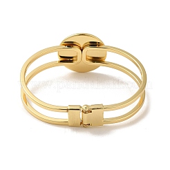 Bracelets creux en laiton émaillé mauvais œil pour femmes&nbsp;BJEW-H607-01G-01