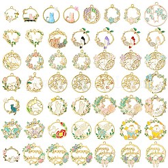 Colgantes de esmalte de aleación 36pcs 18 estilos&nbsp;ENAM-YW0005-12