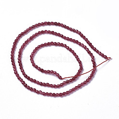 Hilos de abalorios de jade blanco natural&nbsp;G-F596-46C-2mm