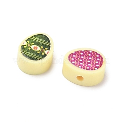Bedruckte handgemachte Polymer Clay Perlen&nbsp;CLAY-I016-04