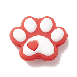 Empreinte de patte de chien perles de silicone écologiques de qualité alimentaire&nbsp;SIL-K002-01A