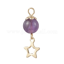 3 pz 3 stili pendenti di ametista naturale&nbsp;PALLOY-JF04756-01