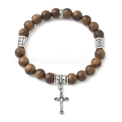Bracelets à breloques en alliage croisé&nbsp;BJEW-JB12357-04