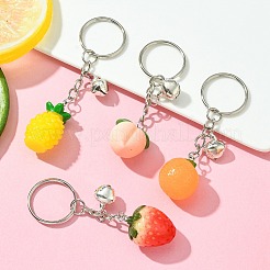 Kit portachiavi con ciondolo in resina di frutta&nbsp;KEYC-JKC00643