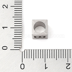 Perles européennes en acier inoxydable 201 résistantes au ternissement&nbsp;STAS-M058-01B-P