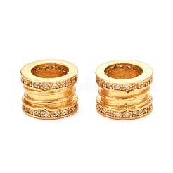 Perle europee in zircone chiaro con micro pavè di zirconi chiari&nbsp;ZIRC-P086-34G