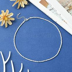 Collana con perline quadrate in ematite sintetica con fermagli in acciaio inossidabile 304&nbsp;NJEW-JN04410-02