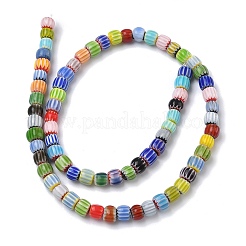 Perles de verre millefiori artisanales en forme de chevron&nbsp;X-LAMP-Z019-02B