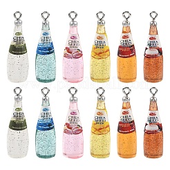 Colgantes de resina 12pcs 6 colores&nbsp;RESI-YW0005-89