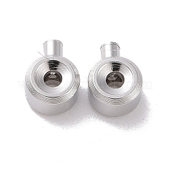 Anlaufschutz rhodinierte 925 Sterling Silber Crimpperlen&nbsp;STER-D035-01P